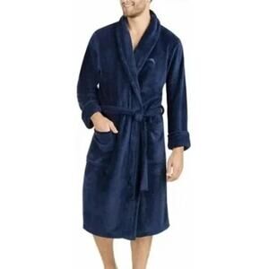 Tommy Bahama Men's Navy Blue Robe Size S/M Spa Lounge Relaxation Weekend Comfort
